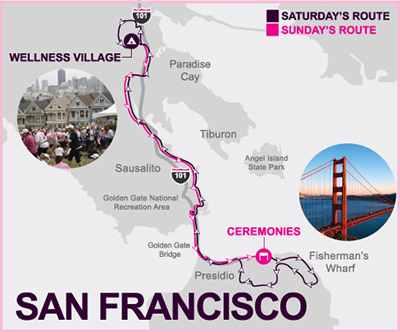 2014 Avon Walk for Breast Cancer: San Francisco Map