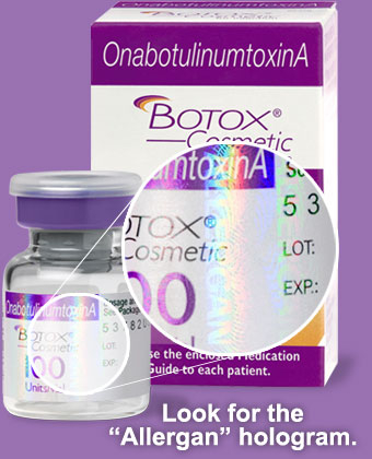 The real Botox bottle and box have many security features to prevent counterfeiting.
