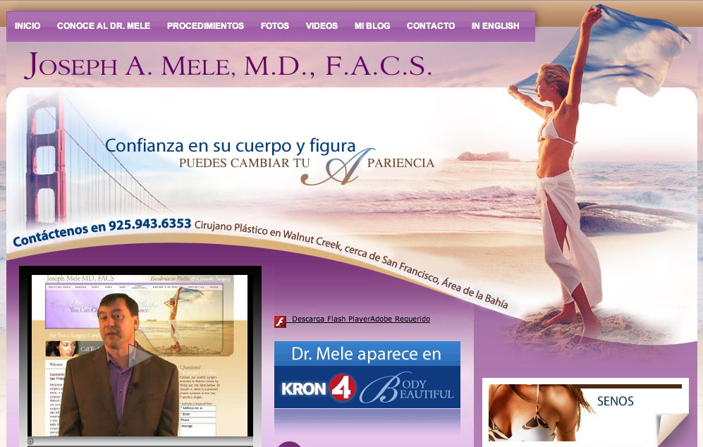 Cirugia Plastica San Francisco, Dr. Joseph Mele, MD, FACS, Cirujano Plastico