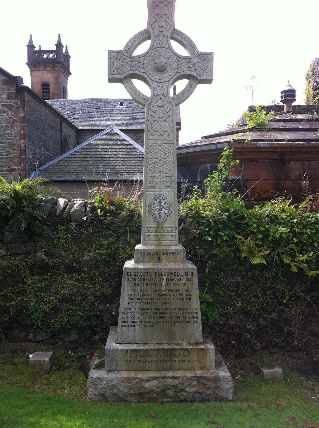 St. Munn's Parish Church in Kilmin, Scotland, is the final resting place of Elizabeth Blackwell.