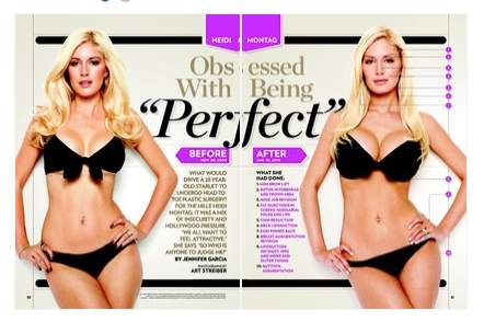 Heidi Montage as she appeared in January 25, 2010, issue of People Magazine