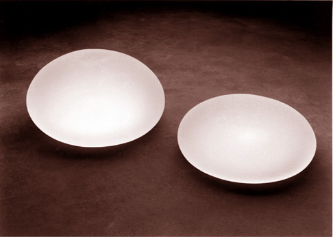 Saline filled breast implants