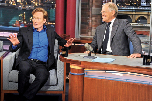 Conan O'Brien and David Letterman.