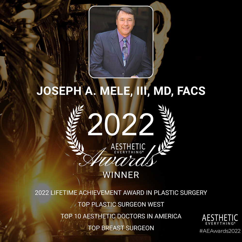Dr. Joseph Mele won the 2022 Aesthetic Everything Lifetime Achievement Award in Plastic Surgery