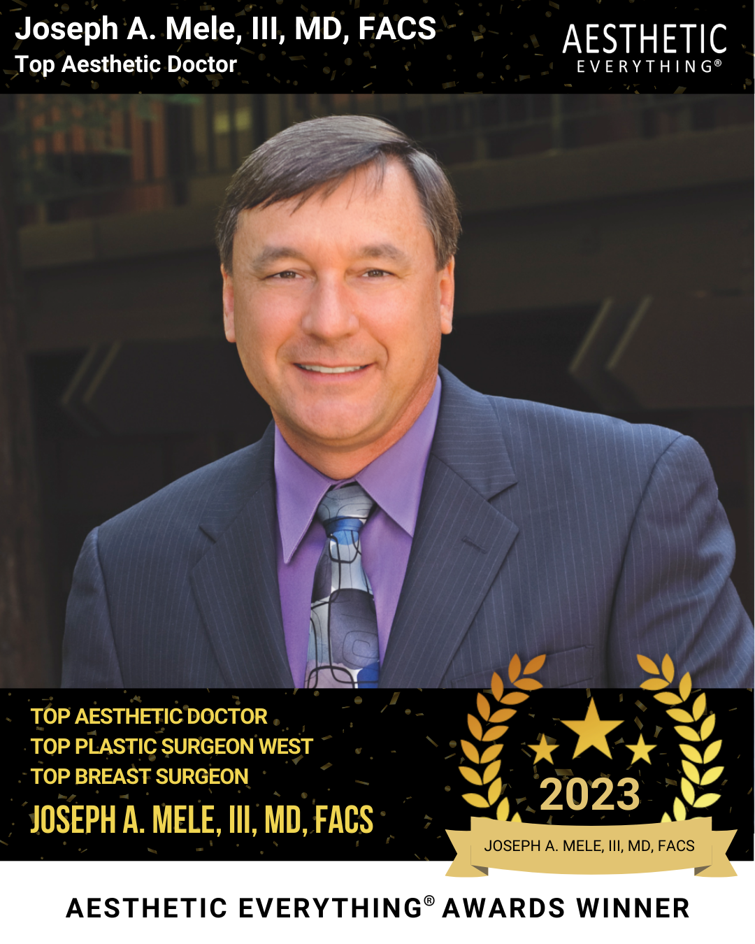 2023 Aesthetic Everything Award Winner Dr. Joseph A. Mele