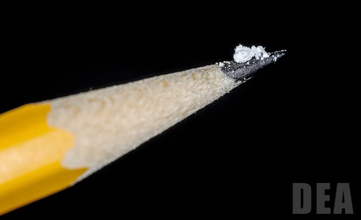 A lethal dose of Fentanyl on the tip of a pencil